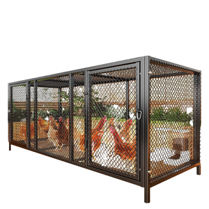 Pollaio e Trasportino in Metallo per Interni di Grandi Dimensioni con Vassoio in Plastica, Modello Solido per l'Allevamento di Piccioni, Anatre e Oche - Product Image 4