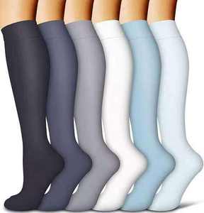 Calcetines de Compresión hasta la Rodilla para Hombre y Mujer, Medias Deportivas de Alta Elasticidad para Pantorrillas, Calcetines de Compresión para Correr y Hacer Ejercicio - Product Image 2