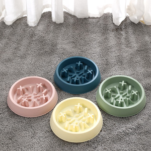 Gamelle anti-renversement Peyton Slow Feed rose pour chien et chat avec design puzzle pour une alimentation saine - Product Image 5