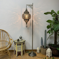 Lampe de sol marocaine rétro exotique pour chambre à coucher, salon, restaurant, hôtel, chambre d'hôtes, bar, café, décoration