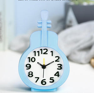Réveil Violon 3D Personnalisé avec Logo, Horloge de Table à Piles Économique, Couleur Bonbon Tendance, Réveil Silencieux Créatif pour Enfants et Étudiants - Product Image 2