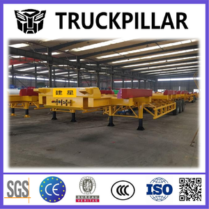 Nieuwe 3-assige Dock Skelet Oplegger Stalen Container Transporteur Met 12r22.5 Band 40 Ton Max Laadvermogen Truck Trailers - Product Image 4