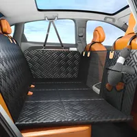 Housse de siège auto pour animaux de compagnie avec 8 plaques de soutien, style hamac étendu, imperméable et antidérapante pour chiens