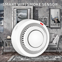 Prix promotionnel Détecteur de fumée intelligent WiFi Tuya avec design en barre, matériau PC, écran TFT pour la sécurité domestique