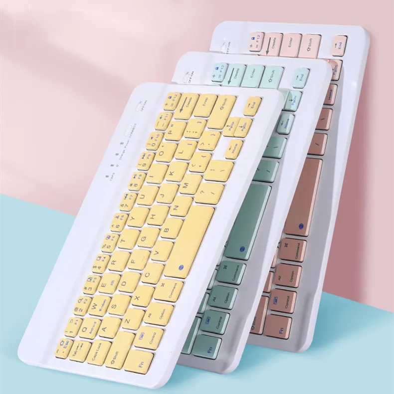 Heißer Verkauf Tastatur Gaming Maus Combo Wireless BT Verbindung Candy Farbe Student Leichte, Tragbare Für Apple Android iPad