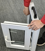 Ventana Abatible de PVC Insonorizada LG UPVC con Doble Vidrio Templado, Ahorro de Energía, para Viviendas Residenciales