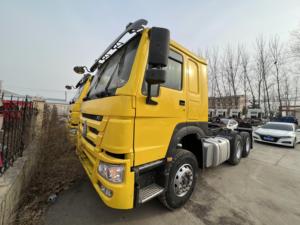 Camion tracteur d'occasion Sinotruk Euro2 Diesel 6X4 à direction à gauche HOWO 10 roues avec capacité de charge de 21-30T, 371 ch, caméra arrière 360° - Product Image 4