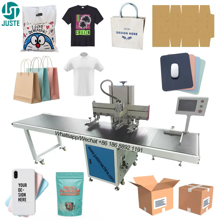 Automatic Flatbed Silk Screen Printing Machine Stencil Textil Vacuum Bed Board Back Screen Printer For Handbag PET Paper Sheet