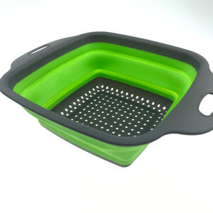 Küchenhelfer quadratische faltbare Spülmaschine Silikon Obst Gemüse Wäsche Abflusskorb Küche Spülmaschine Sieb - Product Image 1