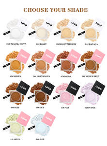 Polvo de maquillaje facial de varios colores con etiqueta privada al por mayor, polvo suelto de ajuste Marrón mate translúcido - Product Image 2