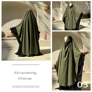 כל המכסים מותאמים אישית khimar חיג 'אב פרמיה ארוכה נידה בגדי אילמים נשים מוסלמים צרפתית תרנגול הודו khimar - Product Image 3