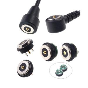 Manyetik şarj kablosu USB erkek konnektör su geçirmez IP7 ped dairesel 2 Pin 3A akım güç şarj adaptörü Pogo pinli konnektör - Product Image 6
