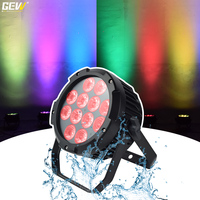 Projecteur LED Par étanche pour extérieur 12*18W RGBWAUV 6-en-1 IP65 avec télécommande sans fil DMX Wifi et alimentation par batterie