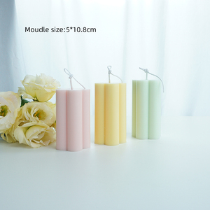 B-4029 Diy Acrylic Trong Suốt Khuôn Hình Trụ Nến Khuôn 5 6 Cánh Hoa Mận Hình Trụ Nến - Product Image 5