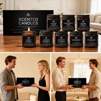 Oshine 8er-Pack Sojawachs Duftkerzen Geschenkset Bernsteinfarbene Gläser Aromatherapie-Kerzen für Bad Yoga Stressabbau Heimdekoration