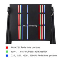Plaque de pédale en carbone réglable pour Sim Racing Logo personnalisé Accessoires de simulateur de conduite de cockpit avec support de pédale et plateau