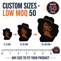 Patchs thermocollants personnalisés brodés écologiques en gros avec transfert thermique pour vêtements féminins grand format motif Black Girl Magic