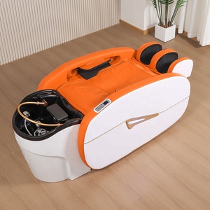 Multifunktions-Friseursalon Orange <span class=keywords><strong>Shampoo</strong></span> <span class=keywords><strong>Massage</strong></span> stuhl Head Spa Elektrischer <span class=keywords><strong>Massage</strong></span> tisch Barber Shop Water Circulation Spa Bed - Product Image 1
