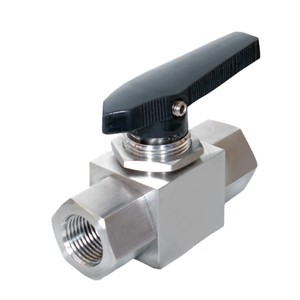 Válvula de bola recta de acero inoxidable 316 con rosca hembra, integrada, de un solo sentido, para gas, manual, de tamaño mediano, directa de fábrica - Product Image 1