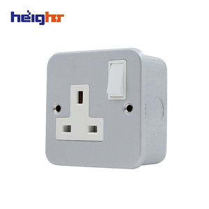IP55 Waterproof Single Electric Switch <strong>Socket</strong> Box <strong>13A</strong> Metal Clad Wall <strong>Socket</strong> <strong>UK</strong>/EU/CN Plug Standard - Product Image 6