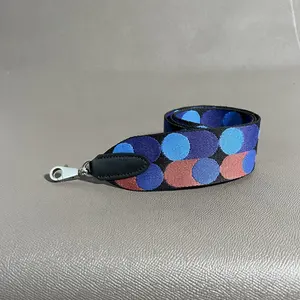 Kanvas tenun Polka Dot lebar 5cm kulit sapi cepat cocok untuk tas Kelly tali bahu Aksesori DIY