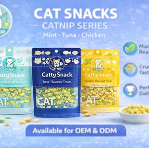 Friandise pour chat saveur menthe, thon et poulet, riche en protéines, sans céréales, naturelle, saine pour les chats - Product Image 1