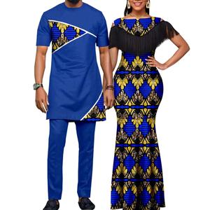 Robe et tenues assorties pour <span class=keywords><strong>couple</strong></span> africain, taille plus, coupe classique, imprimé africain Dashiki, pour homme et femme, pour les fêtes - Product Image 4