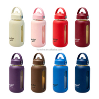 Wecan 2026, Taza de Café de Doble Pared de Vidrio Borosilicato de Alta Calidad, Estilo Americano, 800ml/600ml, con Funda de Silicona