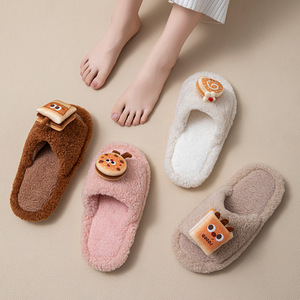 Wholesale New Products PVC Sole Hairy Slippers for Home Use Plush Cartoon Slippers With Factory Best - Product Image 2