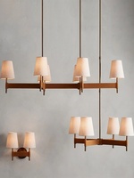 Lustre Doré Chic et Créatif de Designers Étrangers, Luxueux et Économe en Énergie, avec Accents en Cuir et Finition Mate, Idéal pour le Salon