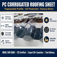 Lámina de Techo Corrugada de Policarbonato de 5.0 mm, Material de Construcción de Alta Resistencia, Proveedor de Fábrica China