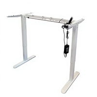 Bureau assis-debout électrique intelligent 1SR2 à double moteur avec plateau en bois et cadre réglable en hauteur