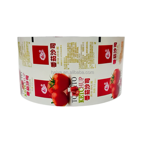 Film en rouleau pour sachets de pâte de tomate de qualité alimentaire BOPP/PET/Aluminium/CPP/PE, sac de laminage à chaud avec impression personnalisée, film d'emballage pour ketchup - Product Image 4