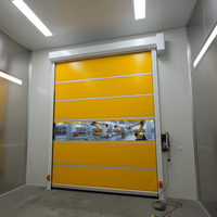 Porte à enroulement rapide en acier inoxydable et PVC, coupe-vent moderne pour atelier, avec écran en tissu haute densité, finition de qualité