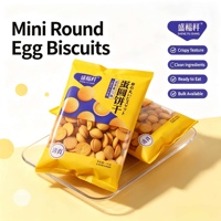 Biscuits ronds au goût de jaune d'œuf salé, procédé de cuisson original, saveur salée et sucrée, prêts à manger, collation, biscuit OEM