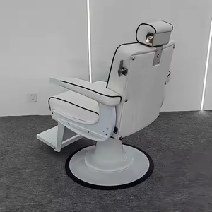 Silla de Barbero Hidráulica Moderna y Resistente 2026, Silla de Peluquería Blanca para Hombres - Product Image 3