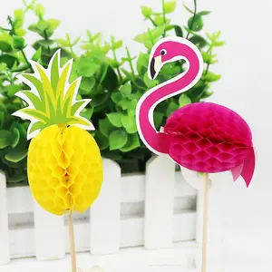 Wholesale birthday party supplies decoration craft wooden party pick with customize package