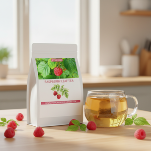 Sachets de thé aux feuilles de framboise, naturels, biologiques, purs, de qualité supérieure, pour le bien-être, fournisseur en gros de qualité supérieure - Product Image 1