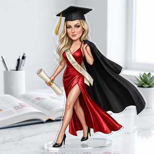 Regalo <span class=keywords><strong>de</strong></span> Graduación Anime OEM/ODM para Ella, <span class=keywords><strong>Caricatura</strong></span> Personalizada en Acrílico, Hecho en el Reino Unido, con tu <span class=keywords><strong>Foto</strong></span>, Clase <span class=keywords><strong>de</strong></span> 2026 - Product Image 2