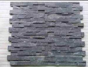 Revêtement rectangulaire en pierre naturelle en forme de Z Carreaux de placage de mur extérieur Revêtement mural Culture Produit en vrac fait à la main - Product Image 2