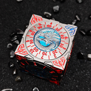 Atractivo y Moderno Dado Cúbico de Cobre Tallado de 6 Caras Multicolor Duradero para Juegos de Mesa DND - Product Image 2