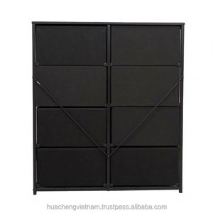 Fabric & Stainless Steel Freestanding Durable Modern Design Dresser Living Room Furniture Pine <b>Cabinet</b> - Product Image 5