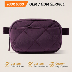 Riñonera/Bandolera/Pochete de Lujo Personalizada Impermeable de Nylon con Cremallera Ajustable al por Mayor para Correr - Product Image 1