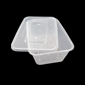 Fiambrera de plástico desechable <span class=keywords><strong>Rectangular</strong></span> transparente, fiambrera de comida de PP, 1000ml, superventas - Product Image 3