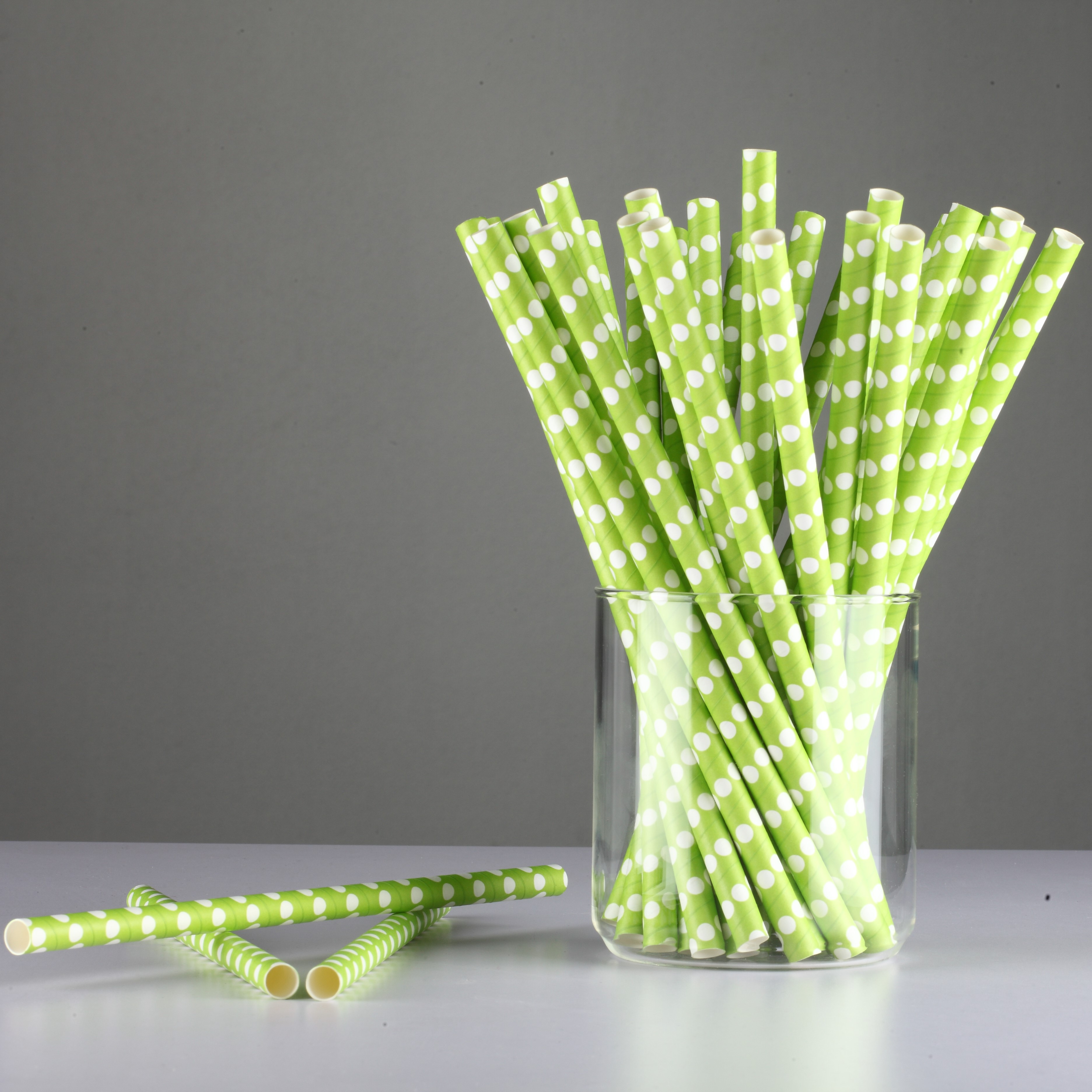 Eco-Friendly 6mm X 197mm Biodegradable Paper Straws Heat & Cold Resistant Disposable for Juice Drinks