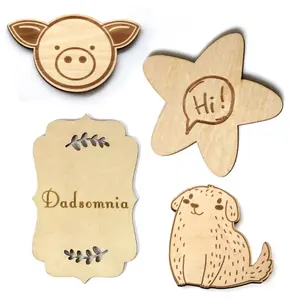 Customised Wholesale 3D Wooden Fridge Magnet Sticker Sheet Pattern Refrigerator Magnets