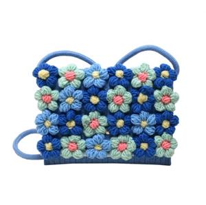 Bolso de hombro redondo estilo bohemio para mujer, cartera pequeña con estampado de flores bordadas, estilo bohemio, ideal para playa, vacaciones, Verano - Product Image 1