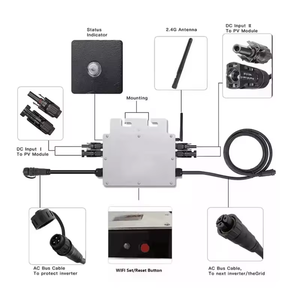 En stock <span class=keywords><strong>Deye</strong></span> Microinverter Inversor solar de 2200W, <span class=keywords><strong>2000W</strong></span>, 1800W, 1600W, inversor solar en red, inversor solar para uso doméstico, de W, de 2 a 1 año - Product Image 6