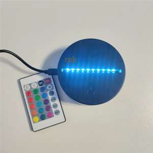 3D Led Lamp Base Luminous Night Light USB Remote Control 16 Colors <strong>Change</strong> Fixture Replacement <strong>Table</strong> Lamp Bases - Product Image 6