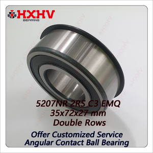 2RS 5207NR C3 <span class=keywords><strong>emq</strong></span> ขนาด35x72x27มม. hxhv ตลับลูกปืนเชิงมุมสองแถวมีความแม่นยำ P6เหล็กโครเมี่ยมแหวนสแน็ป - Product Image 4